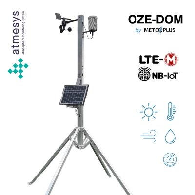 Atmesys OZE-DOM stacja meteorologiczna do indywidualnych pomiarów wietrzności i nasłonecznienia LTE-M