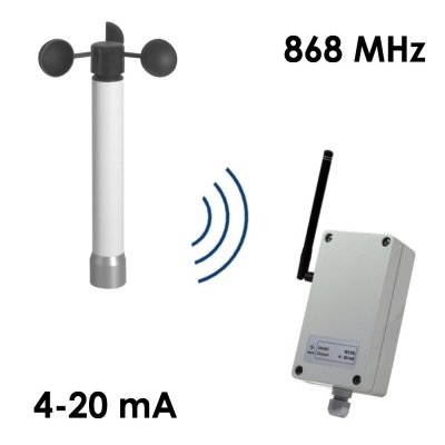  Navis W110 4-20/WS wiatromierz bezprzewodowy anemometr mechaniczny czujnik prędkości wiatru 