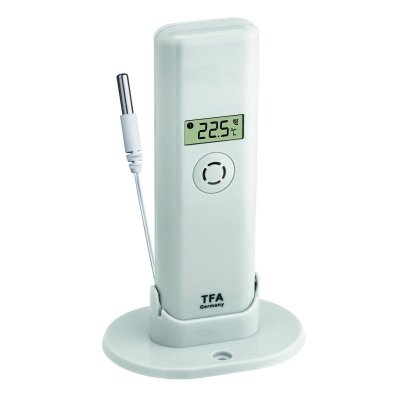 TFA 30.3313.02 czujnik temperatury bezprzewodowy z wodoszczelną sondą zewnętrzną linii PRO WeatherHub Smart Home