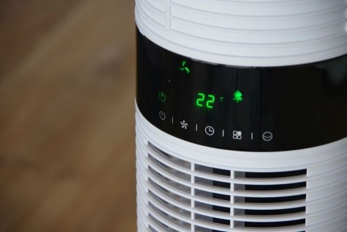 Airbi ZEPHYR wentylator kolumnowy pionowy obrotowy 360° dwustrefowy 500 m3, 50 m2, pilot - OUTLET