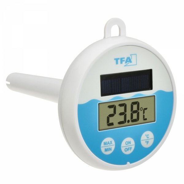 TFA 30.1068 termometr basenowy elektroniczny pływający do wody z panelem solarnym