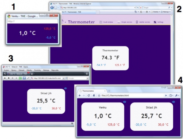 Papouch TME termometr internetowy czujnik temperatury Modbus TCP, Ethernet, LAN, IP termometr do serwerowni