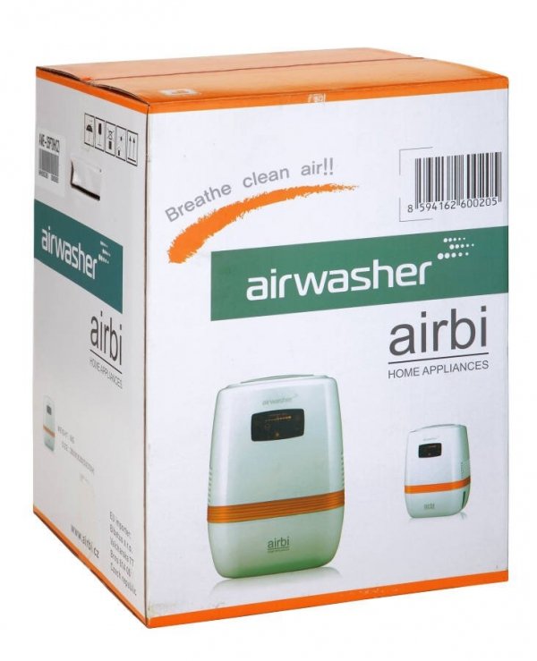 Airbi AIRWASHER Oczyszczaczo - nawilżacz powietrza urządzenie 2 w 1 filtr wodny do 45 m2