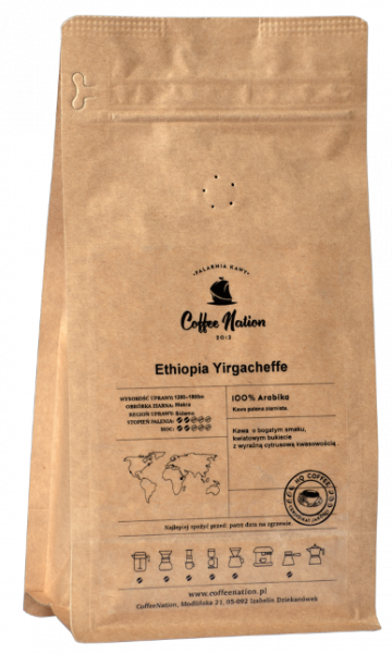 ETHIOPIA YIRGACHEFFE  250g -100% Arabika