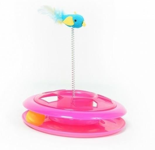 DUVO+ Zabawka dla kota Happy Hoop różowa 26cm