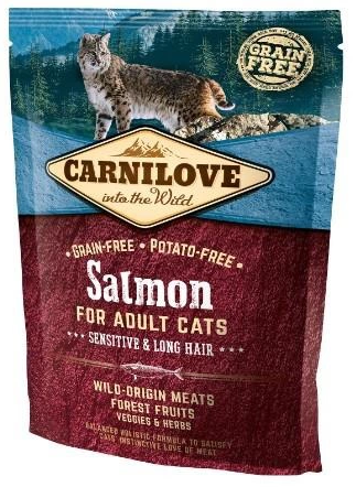 Carnilove Adult Cat Salmon Sensitive Long Hair 400g
