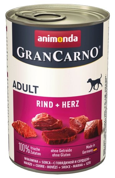 Animonda GranCarno Adult Rind Herz Wołowina + Serca 400g