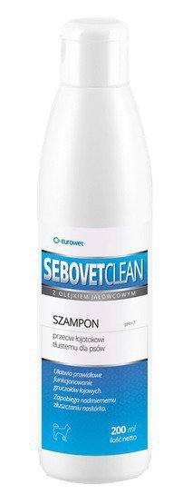 Eurowet Sebovet Clean szampon przeciwłojotokowy 200ml