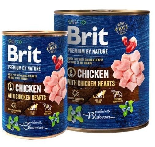 Brit Premium By Nature Chicken &amp; Hearts puszka 400g