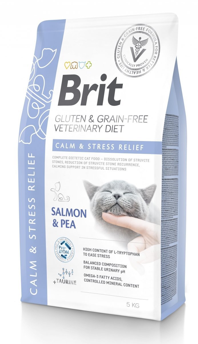 Brit Veterinary Diet Cat Gluten &amp; Grain-free  Calm Stress Relief 5kg