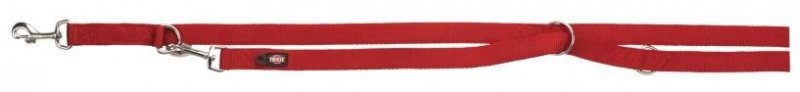 TRIXIE Smycz Premium M-L 3w1 dwuwarstwowa 2m/20mm czerwona TX-200803