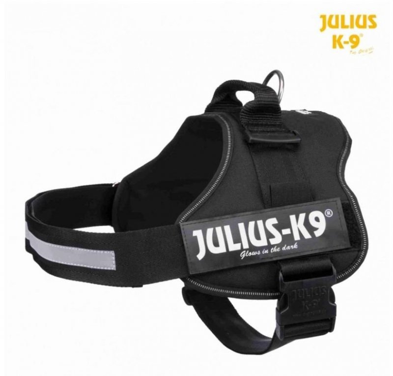 TRIXIE Julius-K9 Szelki dla psa czarne 3/XL: 82–116cm/50mm TX-150601