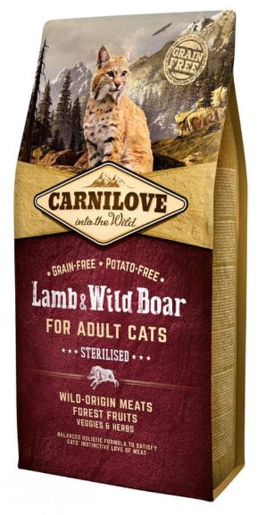 Carnilove Adult Cat Lamb and Wild Boar Sterilised 6kg