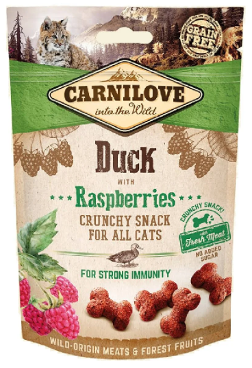 Carnilove Cat Crunchy Snack Duck Raspberries 50g