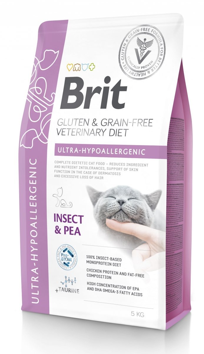 Brit Veterinary Diet Cat Gluten &amp; Grain-free Ultra-Hypoallergenic 5kg