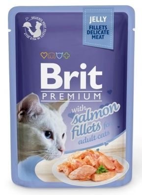 Brit Premium Cat Fileciki z łososia w galaretce saszetka 85g