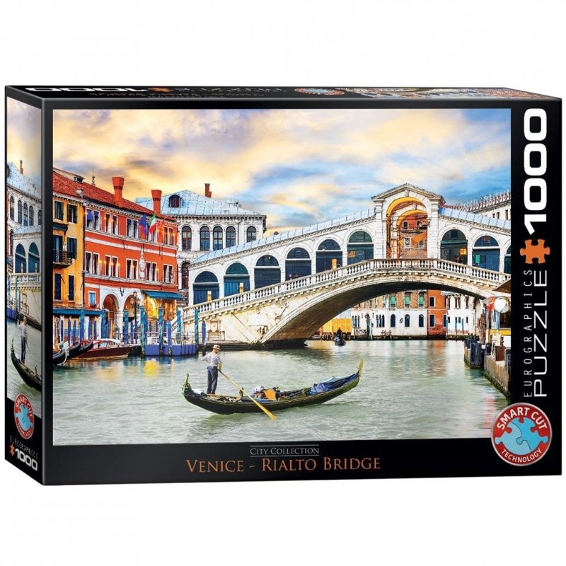 Puzzle 1000 Włochy, Wenecja- Most Rialto