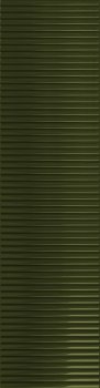 Tubądzin Groove Olive 1 Gloss STR Płytka ścienna 29,8x7,8
