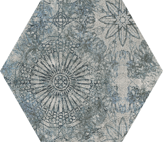 Paradyż Sweet Grey Heksagon Struktura Połysk 19,8x17,1