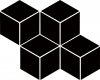 PARADYZ PAR uniwersalna mozaika prasowana nero paradyż romb hexagon 20,4x23,8 g1 204x238 g1 szt