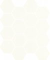 PARADYZ PAR uniwersalna mozaika prasowana bianco paradyż hexagon 22,35x25,81 g1 220x255 g1 szt