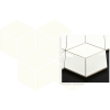 PARADYZ PAR uniwersalna mozaika prasowana bianco paradyż romb hexagon 20,4x23,8 g1 204x238 g1 szt
