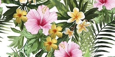 CERAMIKA KOŃSKIE tropical flowers inserto 2x30x60 rect g1 kpl
