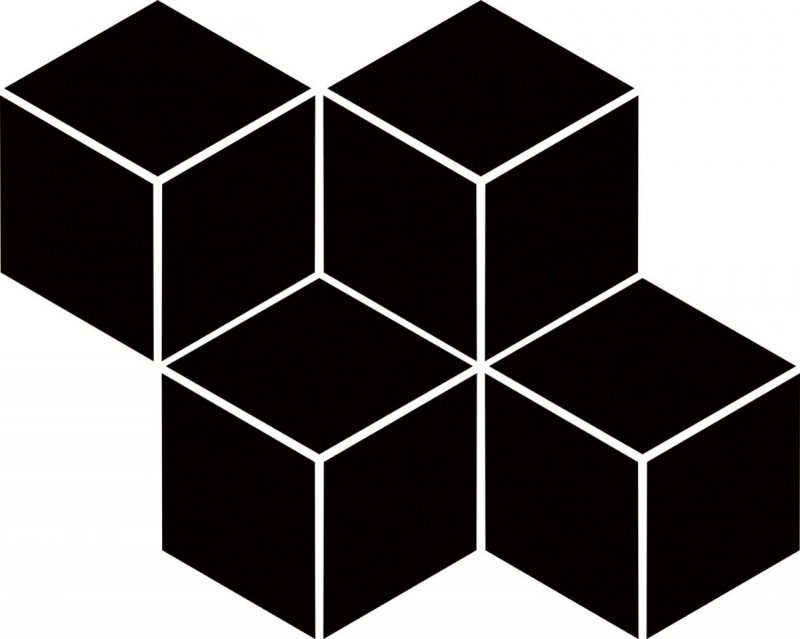 PARADYZ PAR uniwersalna mozaika prasowana nero paradyż romb hexagon 20,4x23,8 g1 204x238 g1 szt