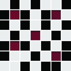CERAMIKA KONSKIE michelle white-black mosaic 200x200 mm WYPRZEDAŻ DOTYCZY STANÓW MAGAZYNOWYCH (33 szt) g1 szt