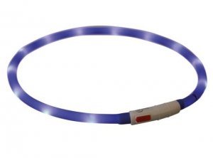 Trixie Opaska LED USB silikonowa XS-XL 70/1cm królewski niebieski