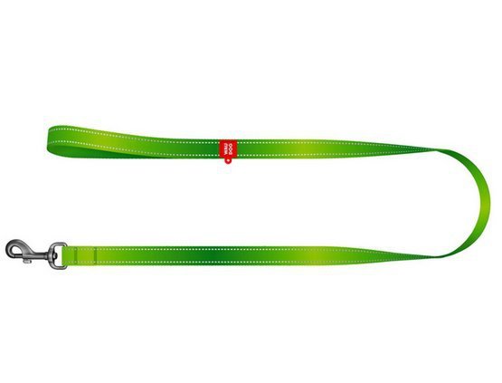 Collar WauDog Nylon Mono Smycz nylonowa odblaskowa M 20mm/200cm jasnozielona