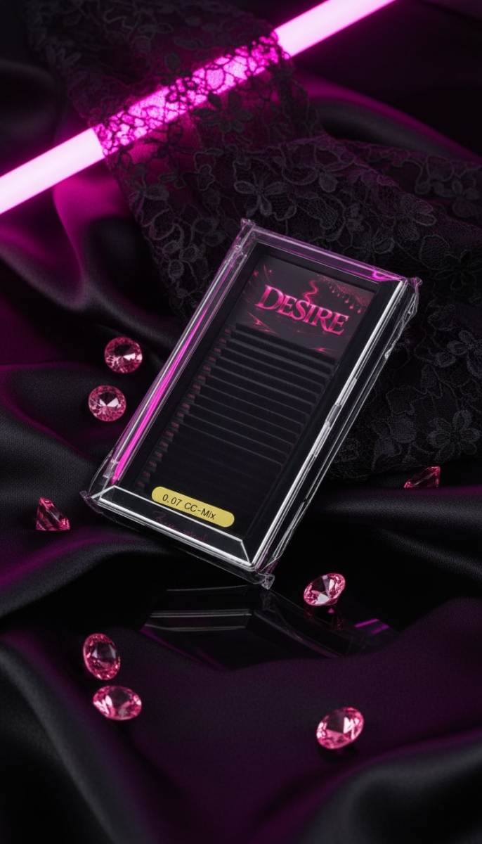 Rzęsy DESIRE L 100° 0,07