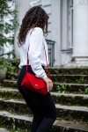Biała kopertówka torebka wizytowa Solome S5 biała mat plener