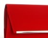 Torebka czerwona kopertówka wizytowa Solome M10 zamsz detal