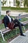 BRĄZOWA SKÓRZANA TORBA MĘSKA NA LAPTOP 20