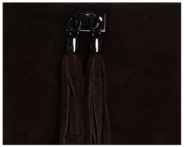 Damska skórzana zamszowa torebka listonoszka Solome Marika detal