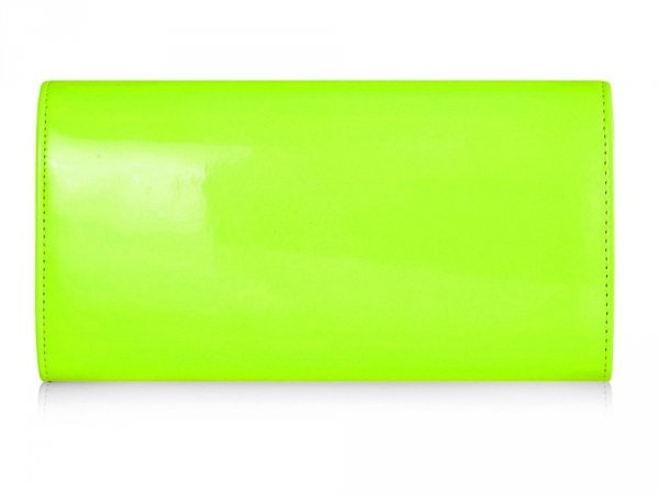 Torebka wizytowa kopertówka Solome L5 limonkowy tył