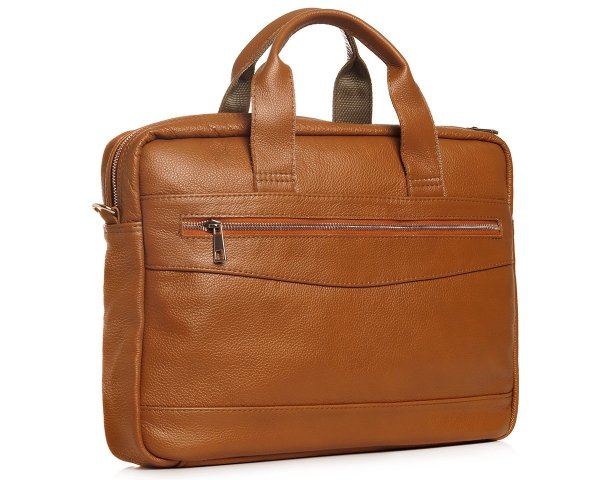 Skórzana aktówka torba na laptopa Solome Summit camel skos