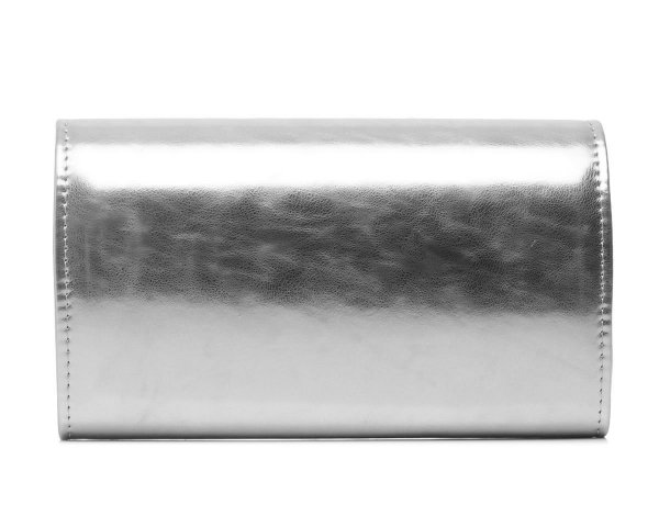 Kopertówka torebka wizytowa na łańcuszku Solome S1 srebrna tył