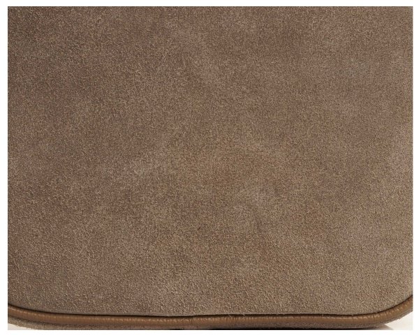 Damska skórzana torebka wizytowa listonoszka Solome Madeira beżowa zamszowa detal