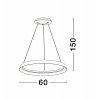 Nowoczesna lampa wisząca LED okrąg w kolorze czarnym BATALLAS LE44783 Luces Exclusivas