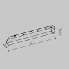 Ścieżka świetlna listwa LED do szynoprzewodu magnetycznego aluminium czarny Basis MAYTONI TR030-2-12W2.7K-B