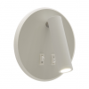 Kinkiet hotelowy do sypialni do czytania biały z dekoracyjnym podświetleniem OTELLO LED C 6W+3W WHITE  03722