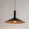 Lampa wisząca zwis pojedynczy płaski talerz Capri S Sigma 41008 czarny/miedziany jadalniana nad stół