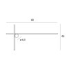 Nowoczesny kinkiet dekoracyjny linia LED czarny IP44 ARNE W0369 MAXLIGHT