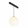 Minimalistyczna Czarna Lampa Wisząca Magnetyczna Szynoprzewodowa Biała Kula LUNA EXILITY TR039-2-5W3K-1 MAYTONI