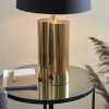 Designerska Złota Lampka Stołowa Czarny Abażur CALAN 93137 ENDON