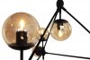 Molekularna lampa wisząca czarna bursztynowe klosze kule ASTRIFERO-10 ST-9047-10 amber