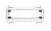 Oprawa wpustowa do skompletowania minimalistyczna prostokąt biała metalowa Modular H180.04 MAXLIGHT 