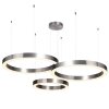 Lampa wisząca nikiel szczotkowany okręgi LED nowoczesna uniwersalna minimalistyczna ściemnialna na pilota CIRCLE ST-8848-40+60+80 nickel Step Into Design
